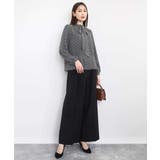 ストレートワイドシルエットパンツ（無地・チェック）/洗える | MK MICHEL KLEIN | 詳細画像23 