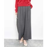 ストレートワイドシルエットパンツ（無地・チェック）/洗える | MK MICHEL KLEIN | 詳細画像30 