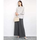 ストレートワイドシルエットパンツ（無地・チェック）/洗える | MK MICHEL KLEIN | 詳細画像35 