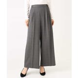 ストレートワイドシルエットパンツ（無地・チェック）/洗える | MK MICHEL KLEIN | 詳細画像46 