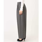 ストレートワイドシルエットパンツ（無地・チェック）/洗える | MK MICHEL KLEIN | 詳細画像47 