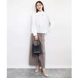 ストレートワイドシルエットパンツ（無地・チェック）/洗える | MK MICHEL KLEIN | 詳細画像59 