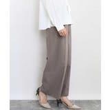 モカ（無地） | ストレートワイドシルエットパンツ（無地・チェック）/洗える | MK MICHEL KLEIN