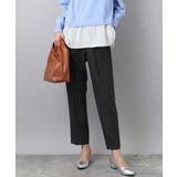 ダークグレー | ツイード調両面起毛テーパードパンツ/洗える | MK MICHEL KLEIN