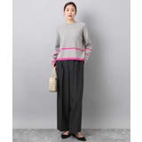 ツイード調両面起毛ワイドパンツ/洗える | MK MICHEL KLEIN | 詳細画像3 