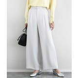 共地ベルト付きワイドパンツ/撥水/防シワ/洗える | MK MICHEL KLEIN | 詳細画像1 