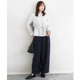 共地ベルト付きワイドパンツ/撥水/防シワ/洗える | MK MICHEL KLEIN | 詳細画像7 