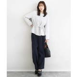 共地ベルト付きワイドパンツ/撥水/防シワ/洗える | MK MICHEL KLEIN | 詳細画像8 