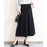 ネイビー | サイドプリーツガウチョパンツ/洗える | MK MICHEL KLEIN