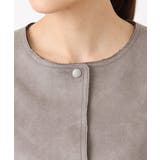 フェイクスウェードノーカラーコート/洗える | MK MICHEL KLEIN | 詳細画像18