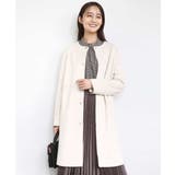 ベージュ | フェイクスウェードノーカラーコート/洗える | MK MICHEL KLEIN