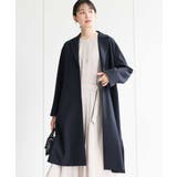 ネイビー | ライトダブルクロスチェスターコート/洗える | MK MICHEL KLEIN