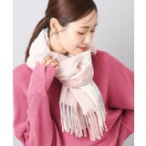 ピンク | 大判チェック柄ストール/洗える | MK MICHEL KLEIN