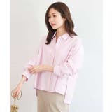 クロップド丈コットンストライプシャツブラウス/洗える | MK MICHEL KLEIN | 詳細画像6