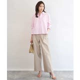 クロップド丈コットンストライプシャツブラウス/洗える | MK MICHEL KLEIN | 詳細画像8