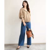 [洗える]シアーストライプ フーディーシャツブラウス | MK MICHEL KLEIN | 詳細画像17 