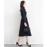 サテンジョーゼット プリーツワンピース/洗える | MK MICHEL KLEIN | 詳細画像4