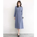 サテンジョーゼット サイドベルトワンピース/洗える | MK MICHEL KLEIN | 詳細画像3