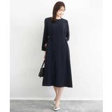 サテンジョーゼット サイドベルトワンピース/洗える | MK MICHEL KLEIN | 詳細画像6