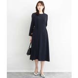 サテンジョーゼット サイドベルトワンピース/洗える | MK MICHEL KLEIN | 詳細画像7