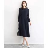 サテンジョーゼット サイドベルトワンピース/洗える | MK MICHEL KLEIN | 詳細画像9