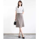 メランジ調セミフレアースカート/セットアップ対応/洗える | MK MICHEL KLEIN | 詳細画像9 