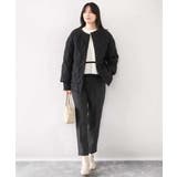 ノーカラーミドル丈ダウンコート | MK MICHEL KLEIN | 詳細画像3 