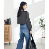 【前後2WAY】レイヤード風サテンブラウス | a.v.v【WOMEN】 | 詳細画像3 