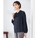 【洗える】サテンギャザーブラウス | a.v.v【WOMEN】 | 詳細画像5 