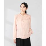 ピンク | 【洗える】サテンギャザーブラウス | a.v.v【WOMEN】