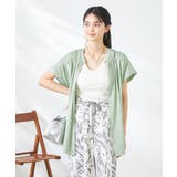 【接触冷感/UVカット/吸水速乾/イージーケア/洗える】サテンギャザーブラウス | a.v.v【WOMEN】 | 詳細画像10 