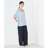 【接触冷感/UVカット/吸水速乾/イージーケア/洗える】サテンギャザーブラウス | a.v.v【WOMEN】 | 詳細画像18 