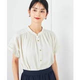 【接触冷感/UVカット/吸水速乾/イージーケア/洗える】サテンギャザーブラウス | a.v.v【WOMEN】 | 詳細画像21 