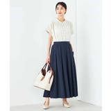 【接触冷感/UVカット/吸水速乾/イージーケア/洗える】サテンギャザーブラウス | a.v.v【WOMEN】 | 詳細画像24 