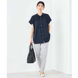 【接触冷感/UVカット/吸水速乾/イージーケア/洗える】サテンギャザーブラウス | a.v.v【WOMEN】 | 詳細画像29 