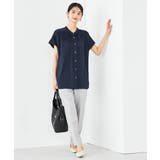 【接触冷感/UVカット/吸水速乾/イージーケア/洗える】サテンギャザーブラウス | a.v.v【WOMEN】 | 詳細画像32 