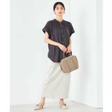 【接触冷感/UVカット/吸水速乾/イージーケア/洗える】サテンギャザーブラウス | a.v.v【WOMEN】 | 詳細画像34 