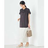 【接触冷感/UVカット/吸水速乾/イージーケア/洗える】サテンギャザーブラウス | a.v.v【WOMEN】 | 詳細画像36 