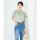 【接触冷感/UVカット/吸水速乾/イージーケア/洗える】サテンギャザーブラウス | a.v.v【WOMEN】 | 詳細画像4 