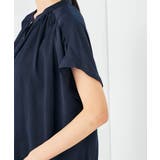 【接触冷感/UVカット/吸水速乾/イージーケア/洗える】サテンギャザーブラウス | a.v.v【WOMEN】 | 詳細画像40 