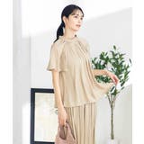 【洗える/イージーケア】サテンフリルネックブラウス | a.v.v【WOMEN】 | 詳細画像16 