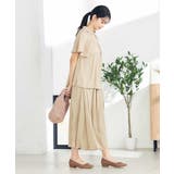 【洗える/イージーケア】サテンフリルネックブラウス | a.v.v【WOMEN】 | 詳細画像20 