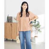 【洗える/イージーケア】サテンフリルネックブラウス | a.v.v【WOMEN】 | 詳細画像3 