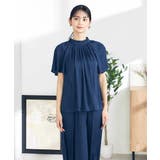 【洗える/イージーケア】サテンフリルネックブラウス | a.v.v【WOMEN】 | 詳細画像31 