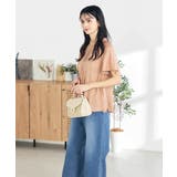 【洗える/イージーケア】サテンフリルネックブラウス | a.v.v【WOMEN】 | 詳細画像4 