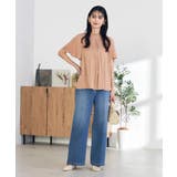 【洗える/イージーケア】サテンフリルネックブラウス | a.v.v【WOMEN】 | 詳細画像6 