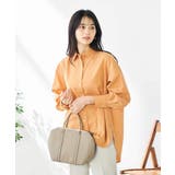 オレンジ | 【マルチウェイ】リネン混ベーシックシャツ | a.v.v【WOMEN】