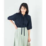 フリルネックボウタイブラウス | a.v.v【WOMEN】 | 詳細画像1 