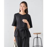 ［支持率NO.1/接触冷感/速乾/UVカット/イージーケア］浅Vネックブラウス | a.v.v【WOMEN】 | 詳細画像2 