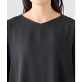 ［支持率NO.1/接触冷感/速乾/UVカット/イージーケア］浅Vネックブラウス | a.v.v【WOMEN】 | 詳細画像25 